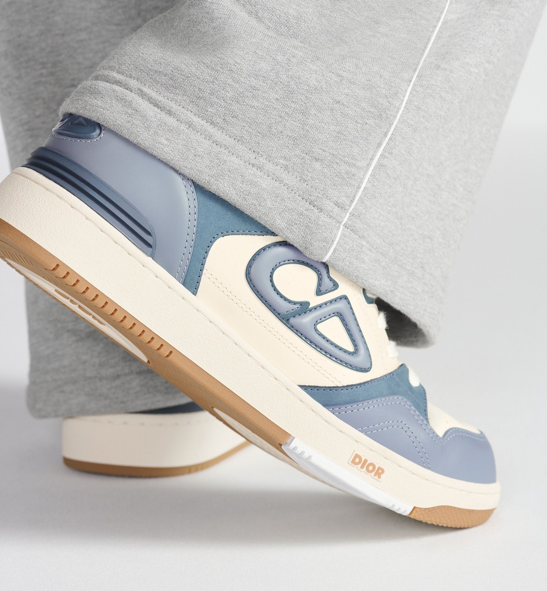 Dior o1w1db10825 3SN318ZXT B57 Low-Top Sneaker in Blue/Cream Size US 11 / EU 44 - 3 Thumbnail