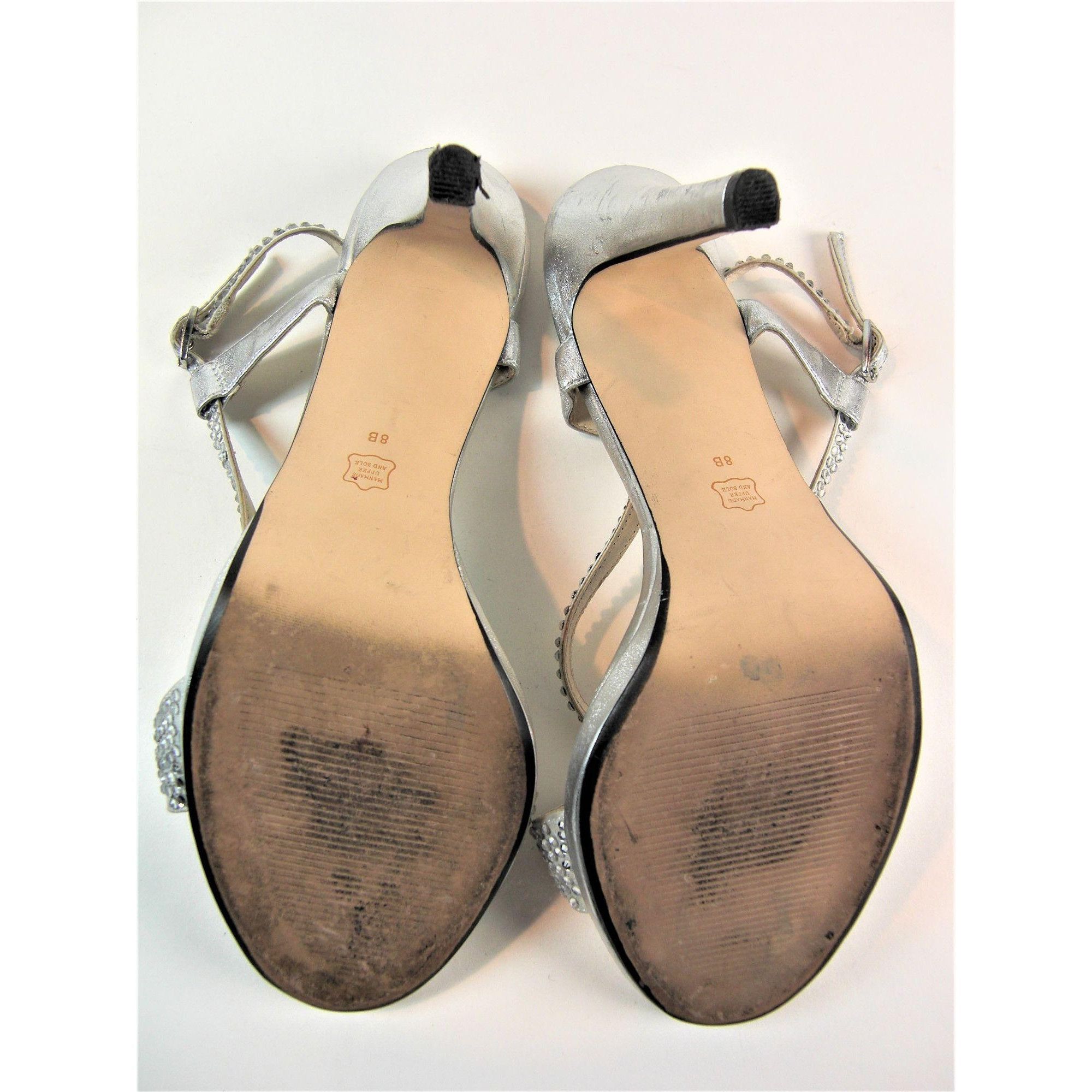 Other Women's Caparros Silver Ankle Strap Pumps Heels/Shoes Size 8 Size US 8 / IT 38 - 3 Thumbnail