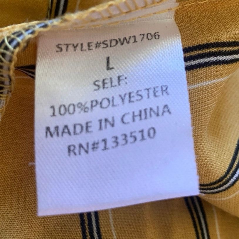 Other Sweet Claire Women Lrg Maxi Faux Wrap Dress Yellow NWT Size L / US 10 / IT 46 - 6 Thumbnail