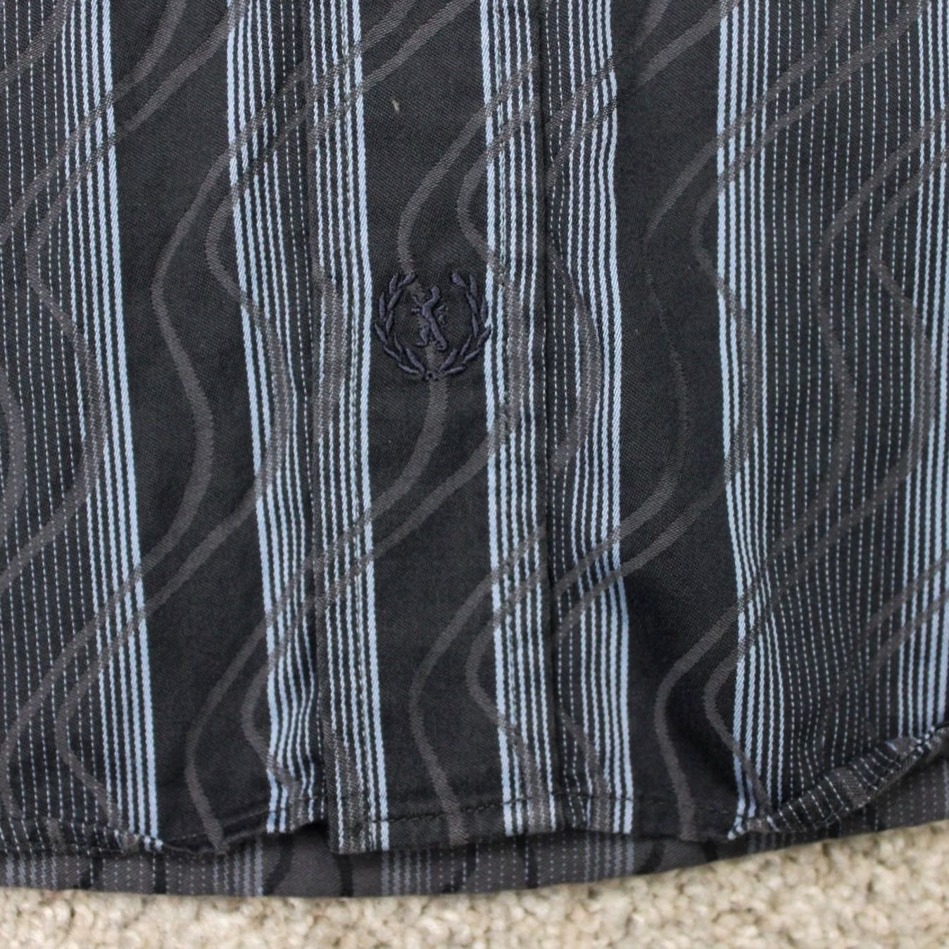 BUGATCHI Bugatchi Uomo Shirt Mens Large Blue Geometric 100% Cotton Long Sleeve Button-Up Vintage? No (adapted) Size US L / EU 52-54 / 3 - 5 Thumbnail