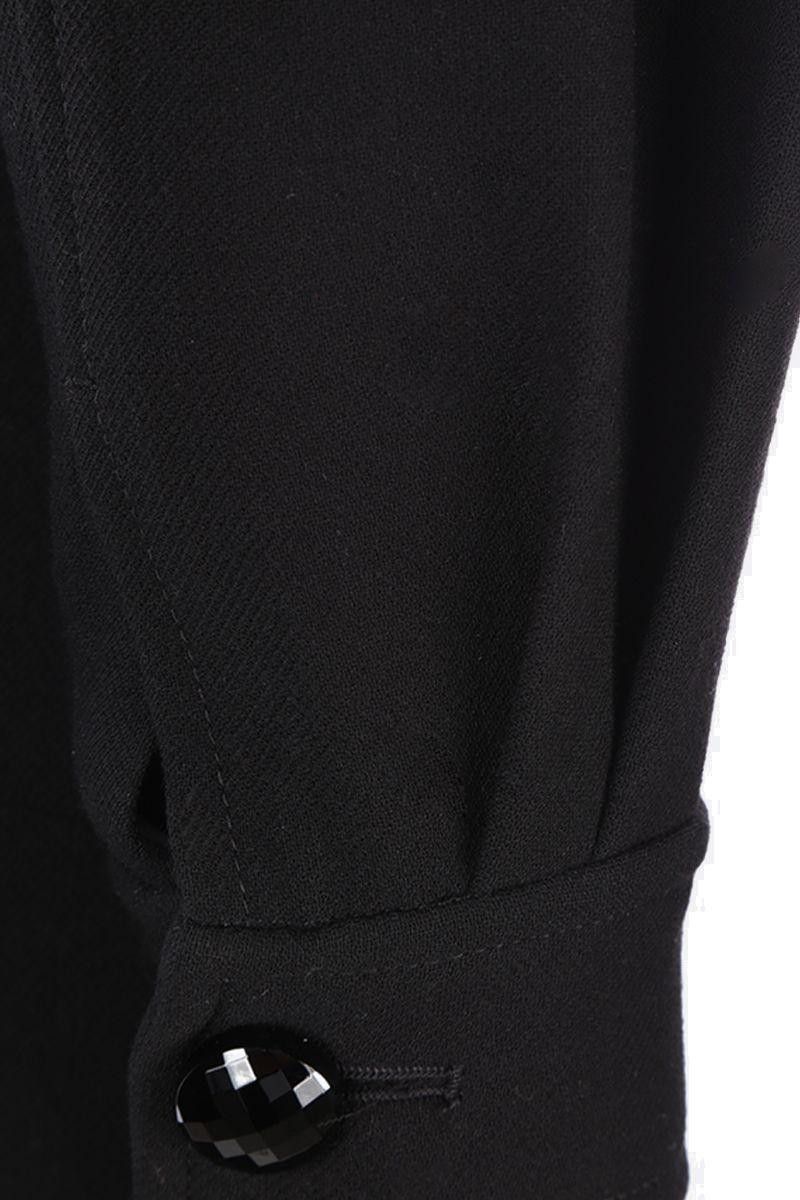 Saint Laurent Paris o1s1wg110924 Long Dress In Crepe in Black Size M / US 6-8 / IT 42-44 - 4 Thumbnail
