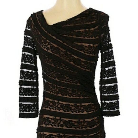 Vintage Studio M Gothic Lace Bodycon Asymmetrical Neckline Long Slee Size XS / US 0-2 / IT 36-38 - 4 Thumbnail