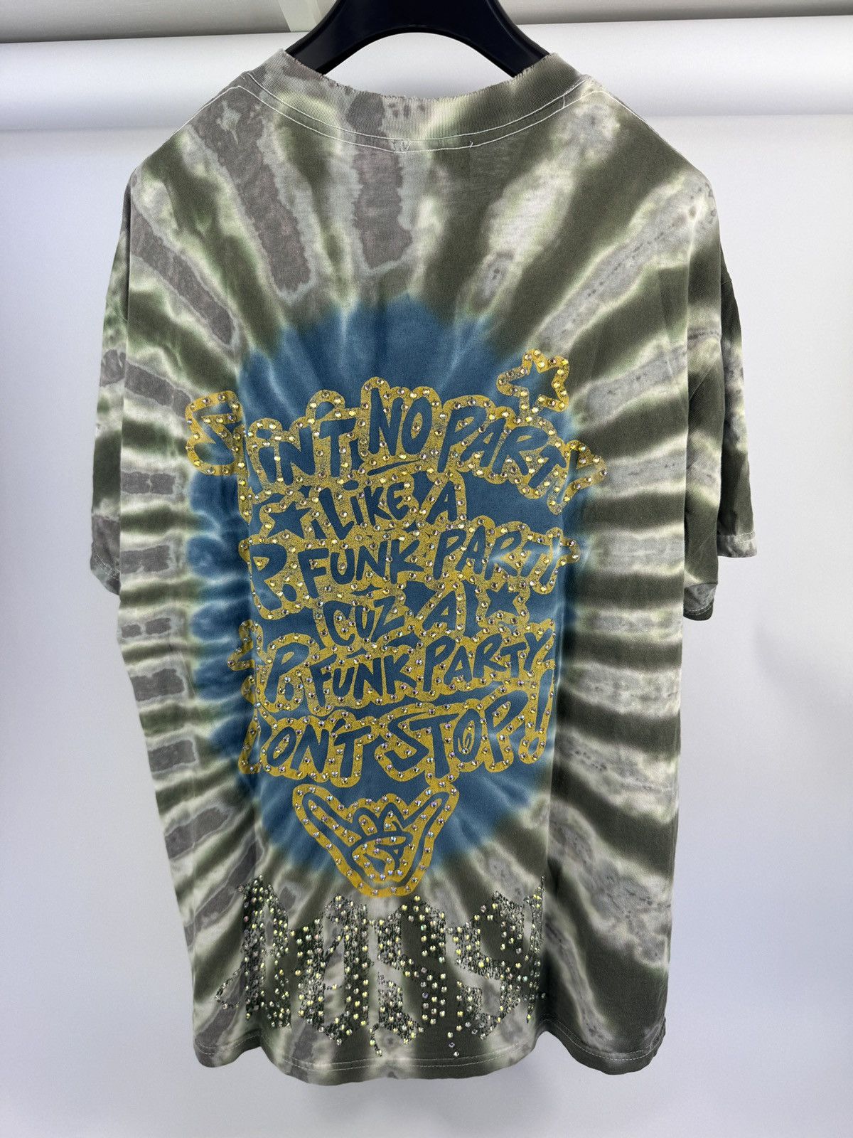 Bossi Sportswear 1/1 GEORGE CLINTON RHINESTONE DOUBLE DOUBLE LAYERED T-SHIRT Size US XXL / EU 58 / 5 - 10 Thumbnail
