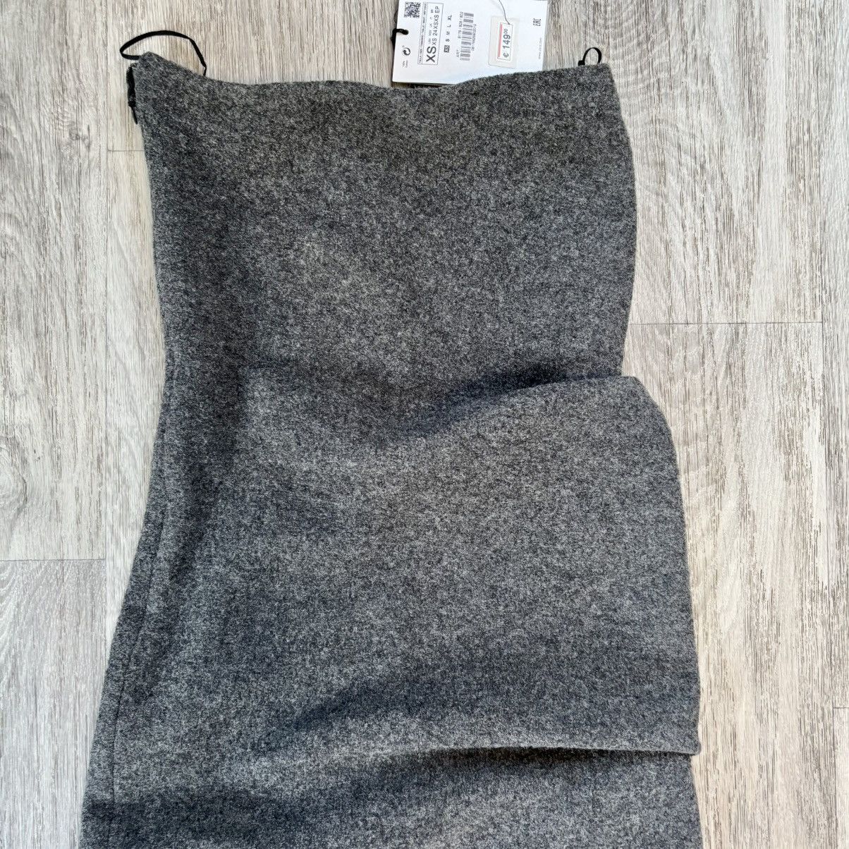 Zara Zara Limited Edition Grey 100% Wool Asymmetric Maxi Dress XS Size XS / US 0-2 / IT 36-38 - 3 Thumbnail