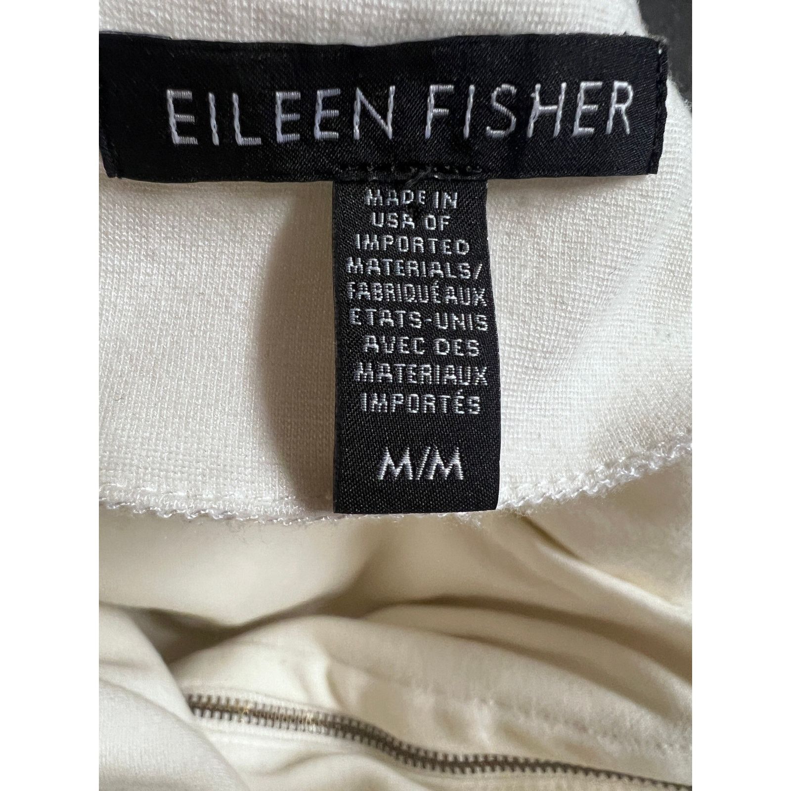Eileen Fisher Eileen Fisher Flex Tencel Ponte Ivory Zip Jacket M Pockets Size M / US 6-8 / IT 42-44 - 6 Thumbnail