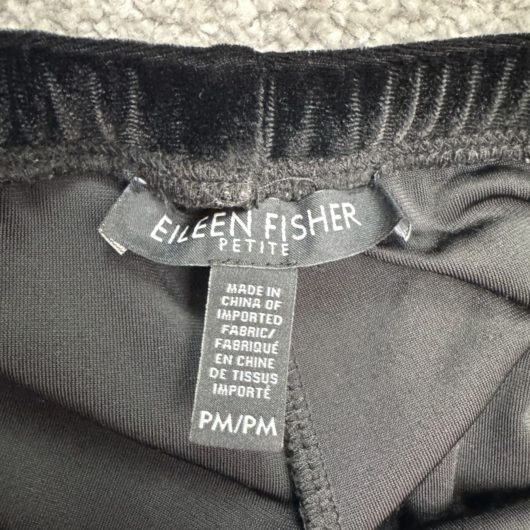 Eileen Fisher Eileen Fisher Pants Women's Pull On Velvet Leggings Petite Black B07 Skinny Pocket Logo 26in Inseam Regular Stretch Casual Size 32" / US 10 / IT 46 - 6 Thumbnail
