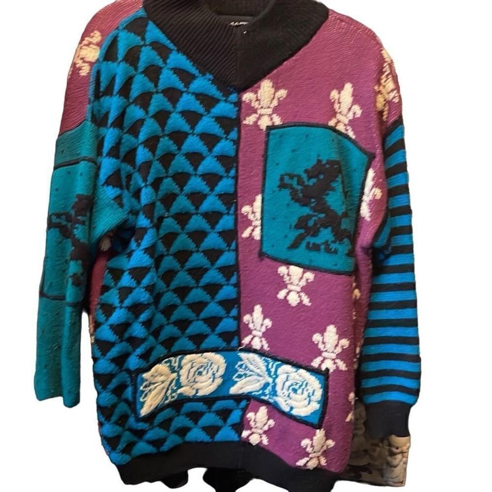 Ilaria Nistri Vintage 80s Imari sweater size medium Size M / US 6-8 / IT 42-44 - 1 Thumbnail