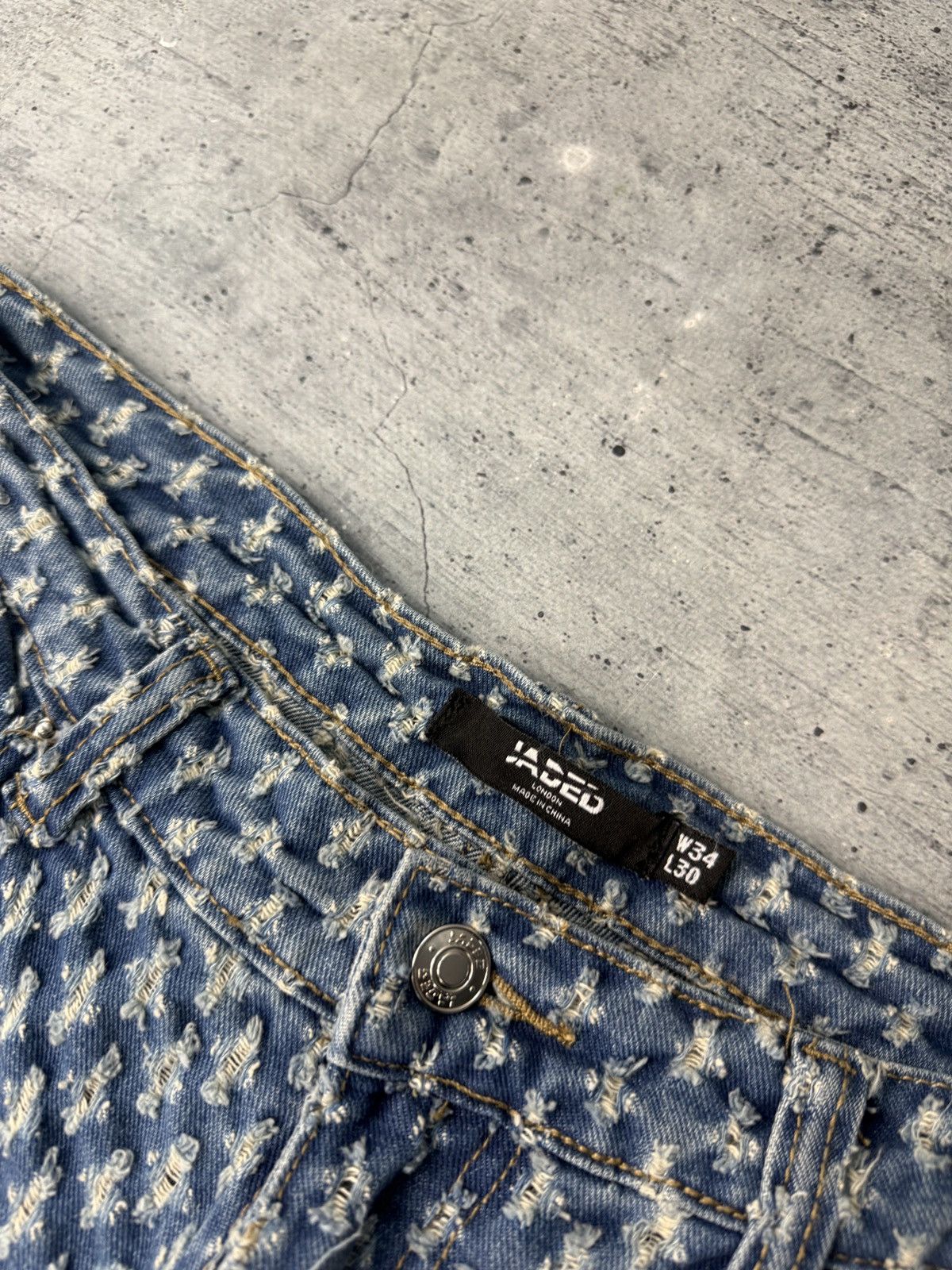 Jaded London Jeans Jaded London Distressed Denim Japanese Blue 34 Size US 34 / EU 50 - 5 Thumbnail