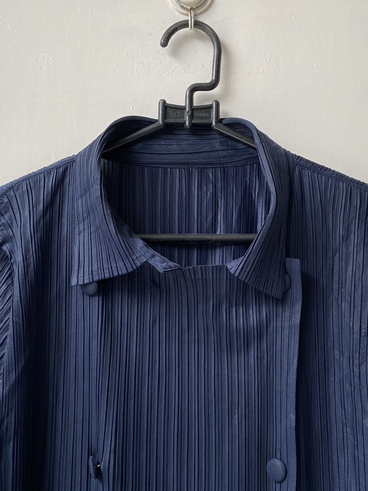 Designer × Japanese Brand PLEATSME Blue Pleats Blazers Size XS / US 0-2 / IT 36-38 - 12 Thumbnail