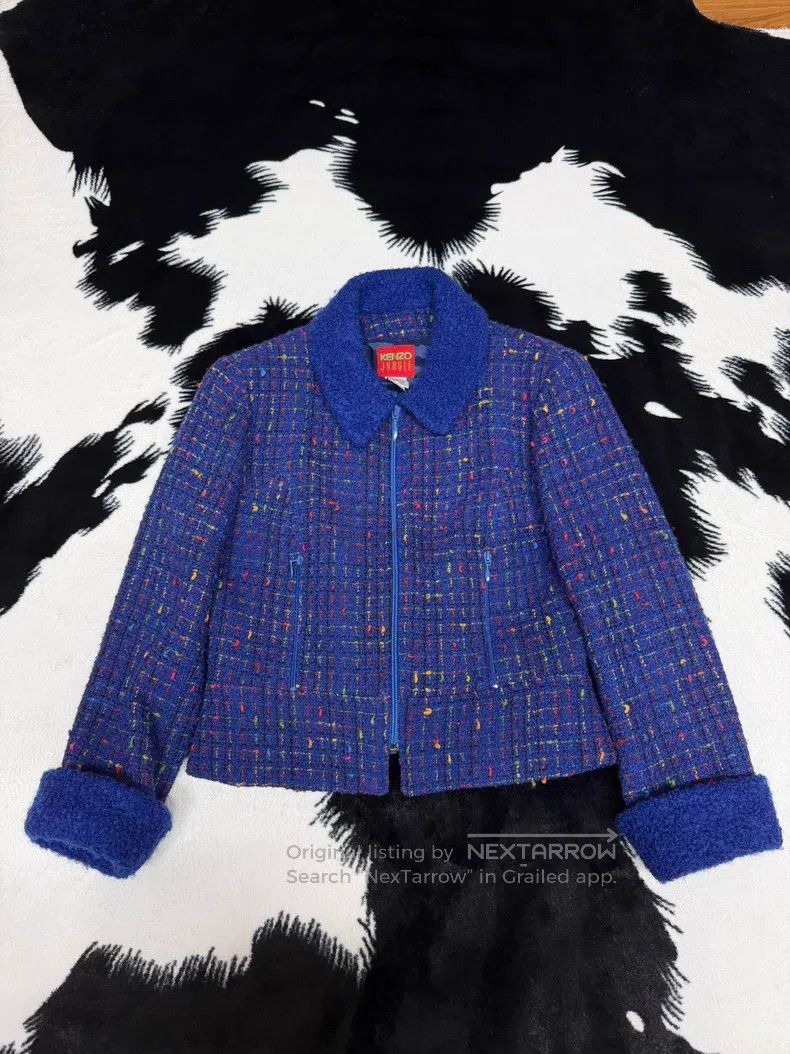 Kenzo Kenzo Lavender Purple Tweed, Tailored Wool Coat Size XS / US 0-2 / IT 36-38 - 2 Thumbnail