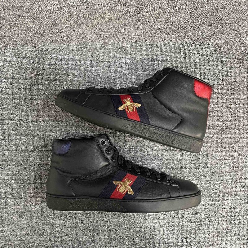 Gucci Gucci Ace Leather High-Top Sneakers for Men Size US 8.5 / EU 41-42 - 3 Thumbnail