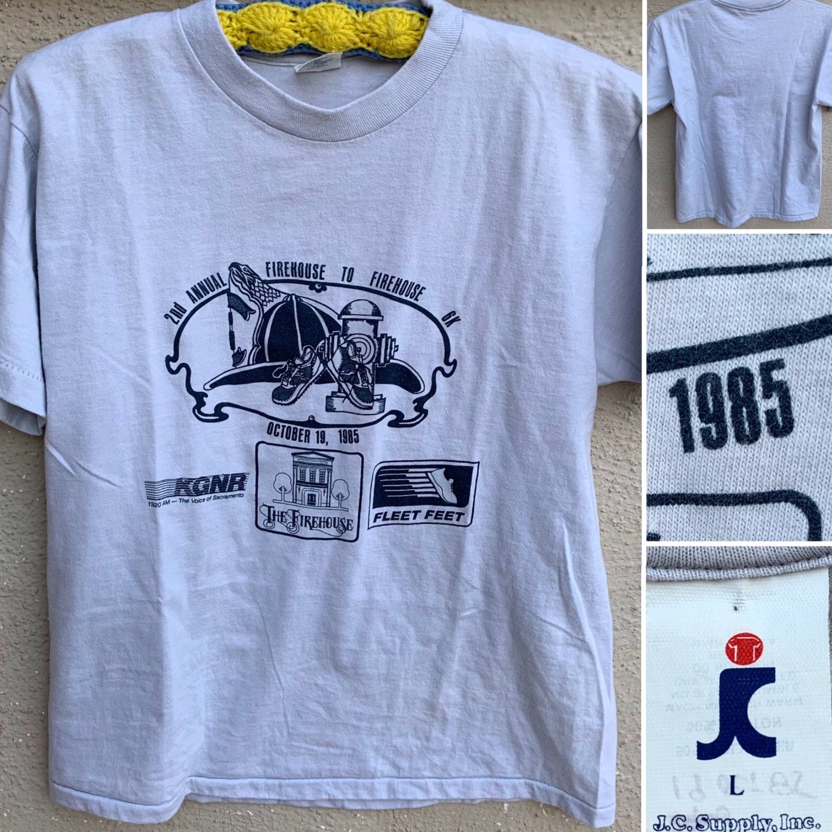 Vintage VINTAGE Firehouse To Firehouse 6K T-Shirt 1985 KGNR The Firehouse Feet Fleet L Gray Unisex 80s Firehouse Firehouse 6K Size US L / EU 52-54 / 3 - 5 Thumbnail
