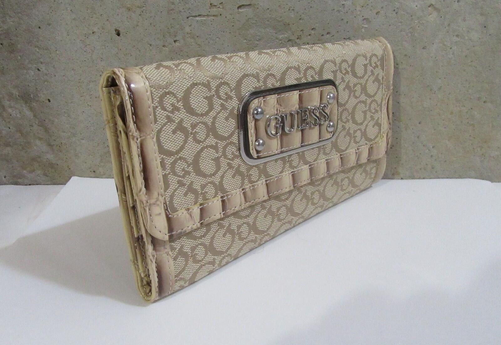 Guess Guess Womens Network SLG Trifold Wallet Moose Beige Size ONE SIZE - 3 Thumbnail
