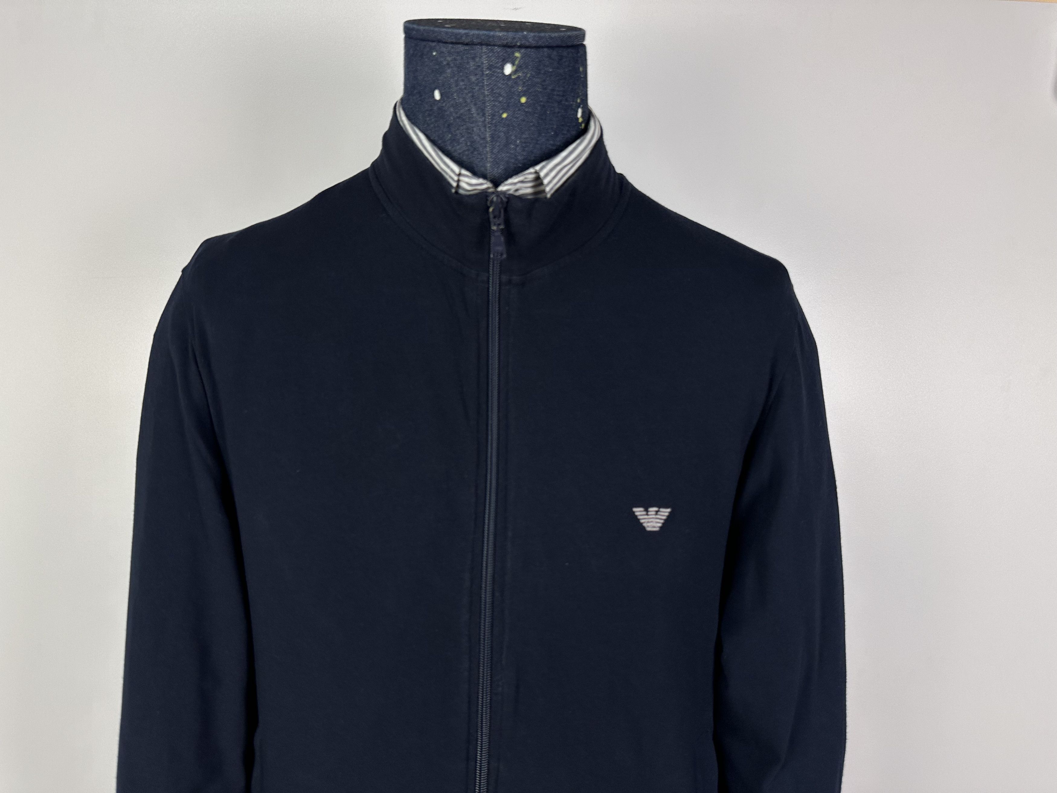 Emporio Armani Emporio Armani Full Zip Sweater Cotton Pullover Blue Size L Size US L / EU 52-54 / 3 - 4 Thumbnail