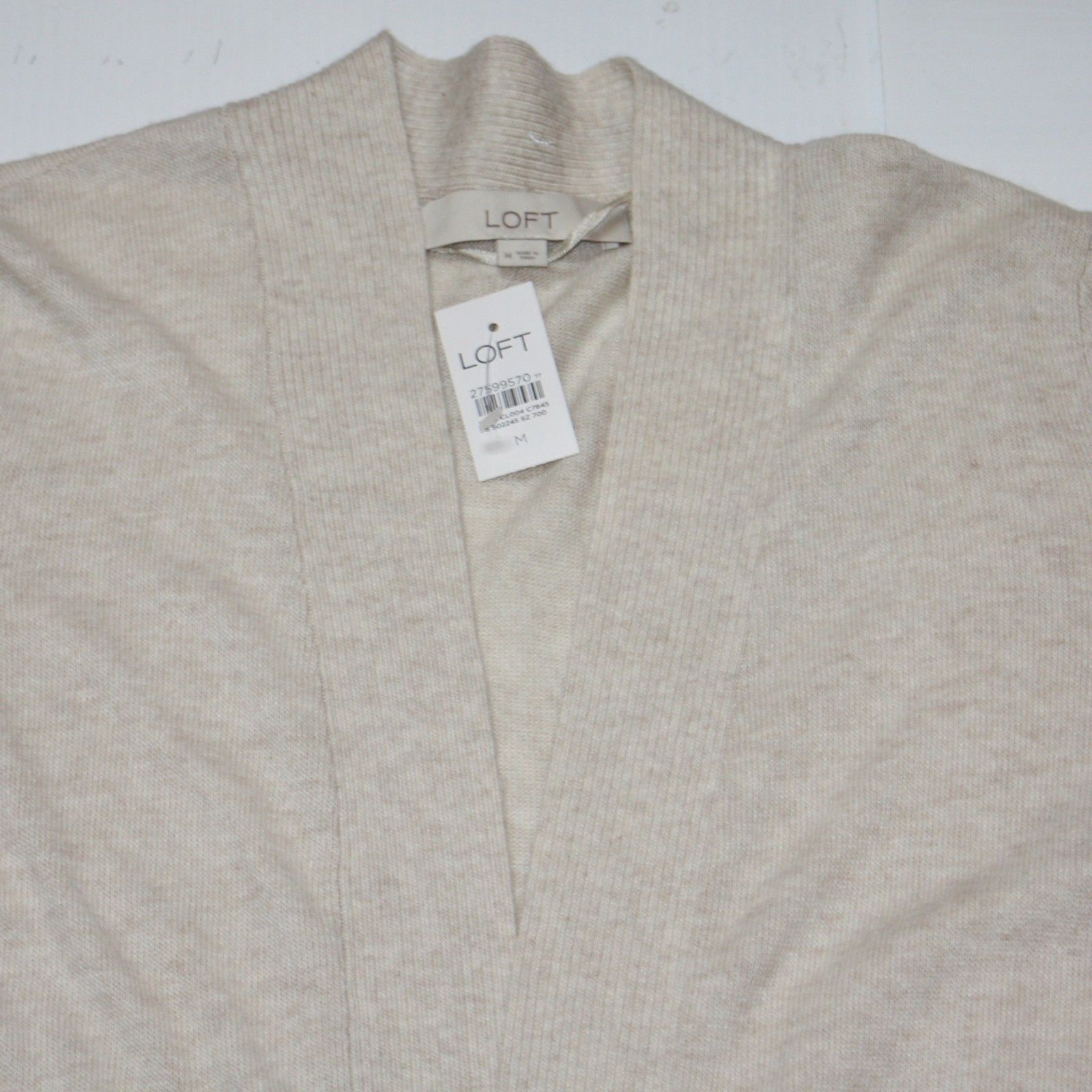 Loft Pocket Open Duster Sweater in Heather Morning Fog NWT $79.50 Size M / US 6-8 / IT 42-44 - 3 Thumbnail