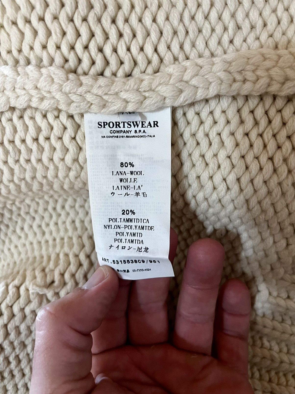 Stone Island 100% Coarse Wool, Stone Island Sheepskin Jacket, tg.L Size US XL / EU 56 / 4 - 5 Thumbnail