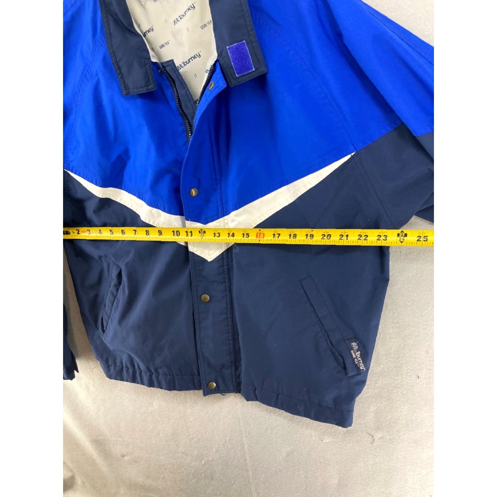 Vintage Tourney Gore Tex Mens Jacket Large Blue Snap Up Size US L / EU 52-54 / 3 - 2 Thumbnail