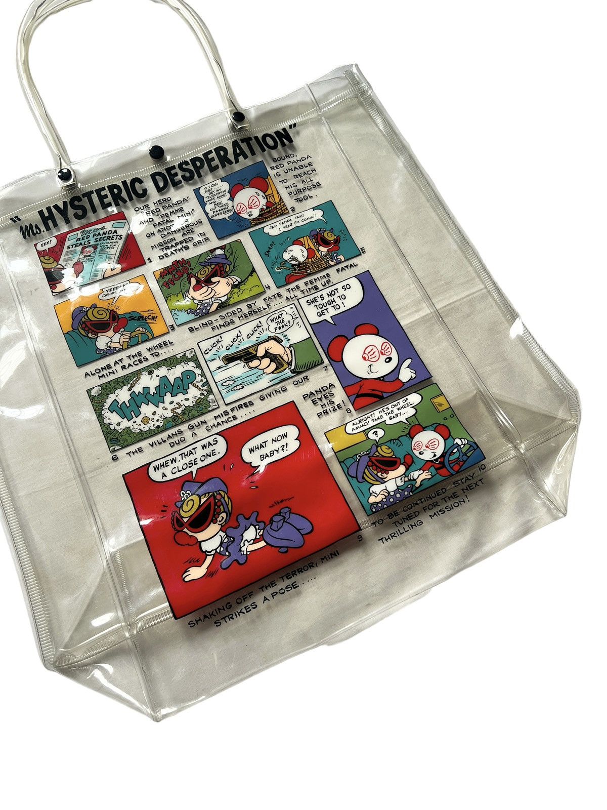 Vintage Hysteric Glamour 'Comic” Transparent Tote Bag