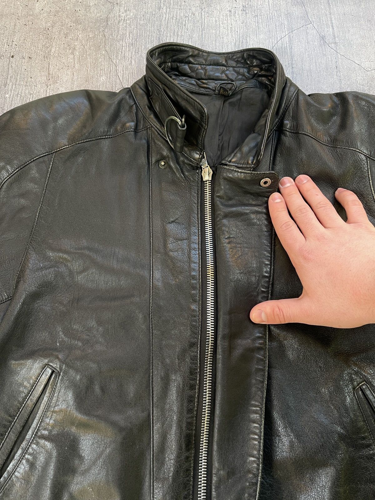 Vintage Vintage Y2K Black Genuine Leather Bomber Jacket Size US L / EU 52-54 / 3 - 10 Thumbnail