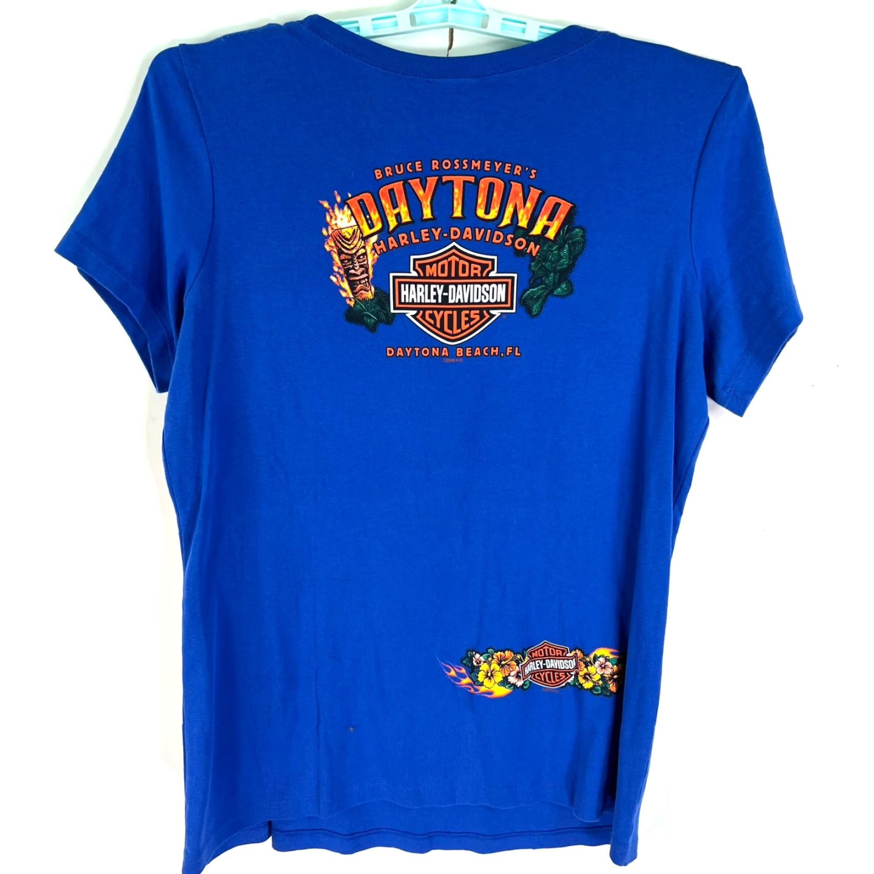 Harley Davidson Harley-Davidson Daytona FL Shirt Adult L Blue 2 Sided Graphic Tee 2008 Mens T-Shirt Size US L / EU 52-54 / 3 - 5 Thumbnail