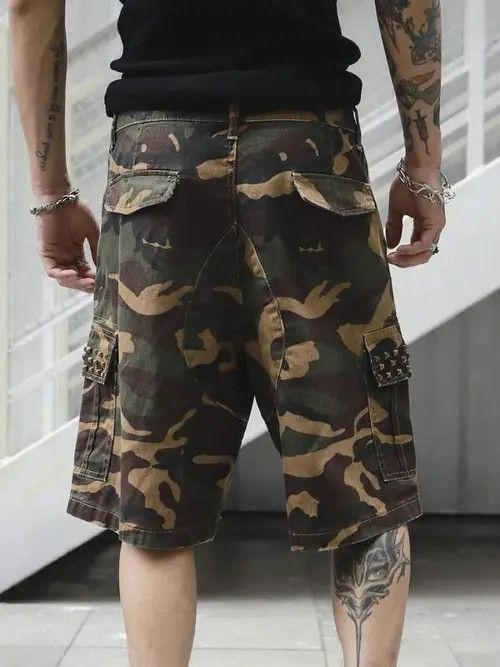 Japanese Brand DRIP vintage camoY2K military shorts jorts Size US 34 / EU 50 - 3 Thumbnail