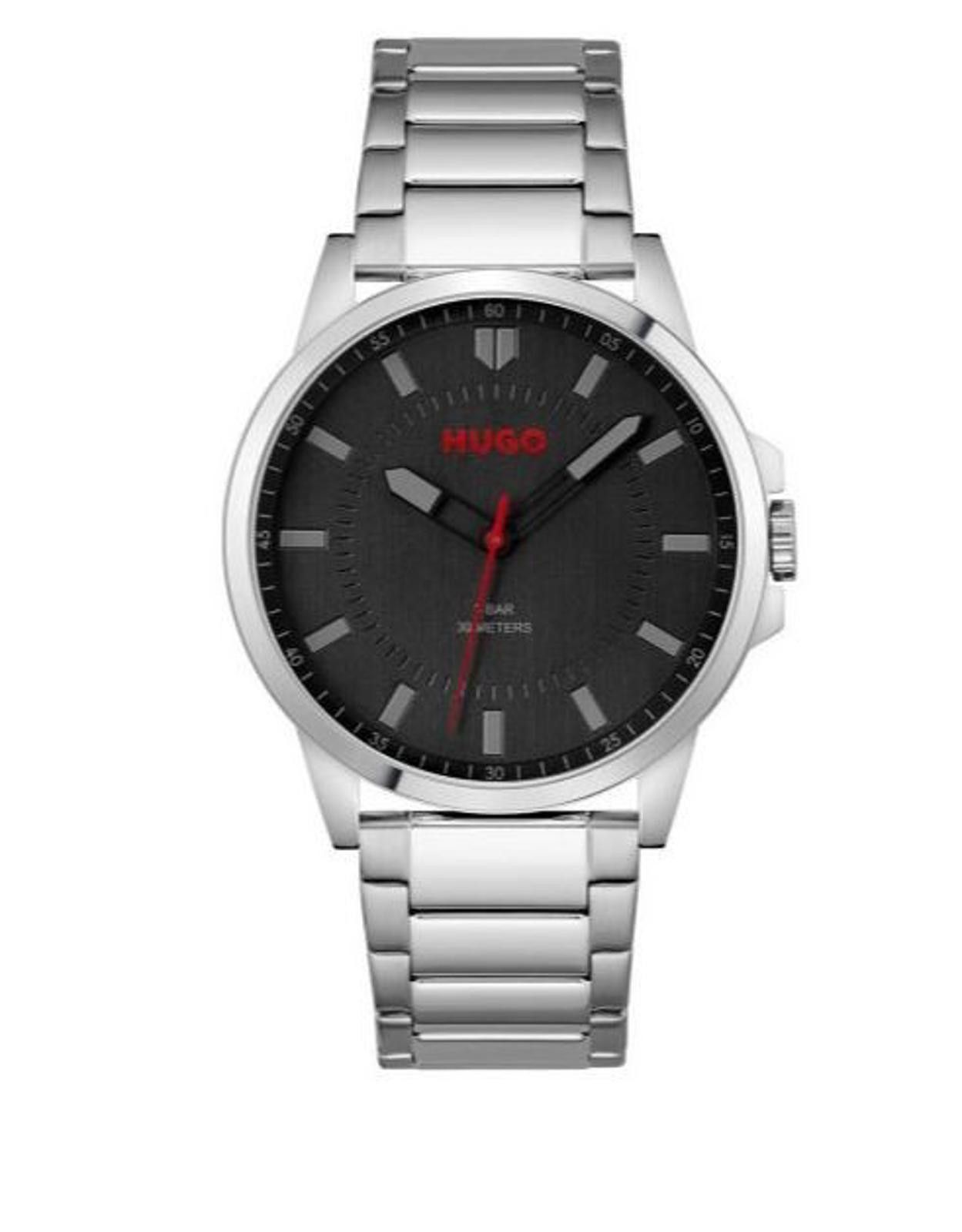 Hugo Boss Hugo Boss Men's First Silver-Tone Stainless Steel Watch Size ONE SIZE - 1 Thumbnail