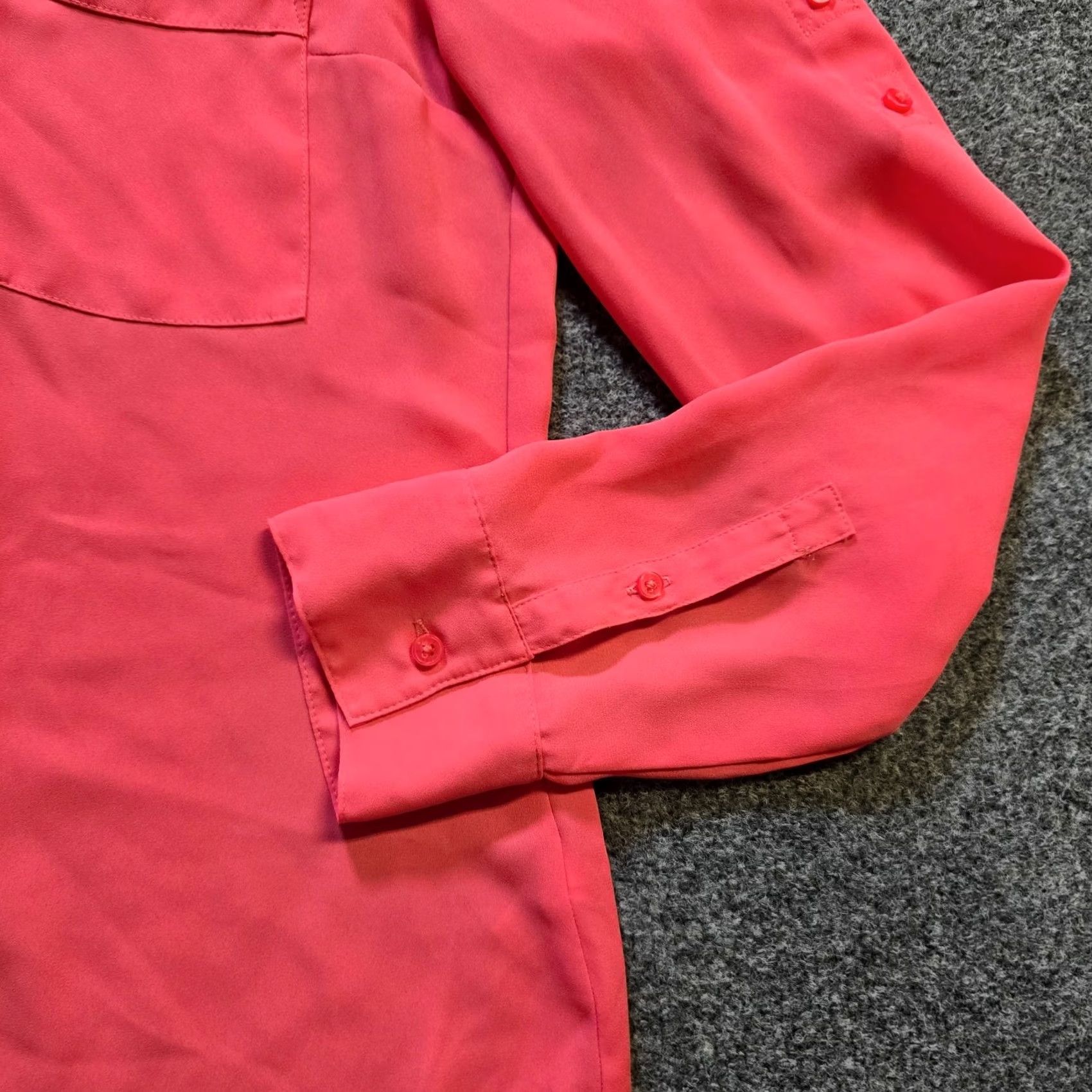 Express Express Shirt Women XS Pink Portofino Sheer Button Front Long Sleeve Career Size XS / US 0-2 / IT 36-38 - 3 Thumbnail
