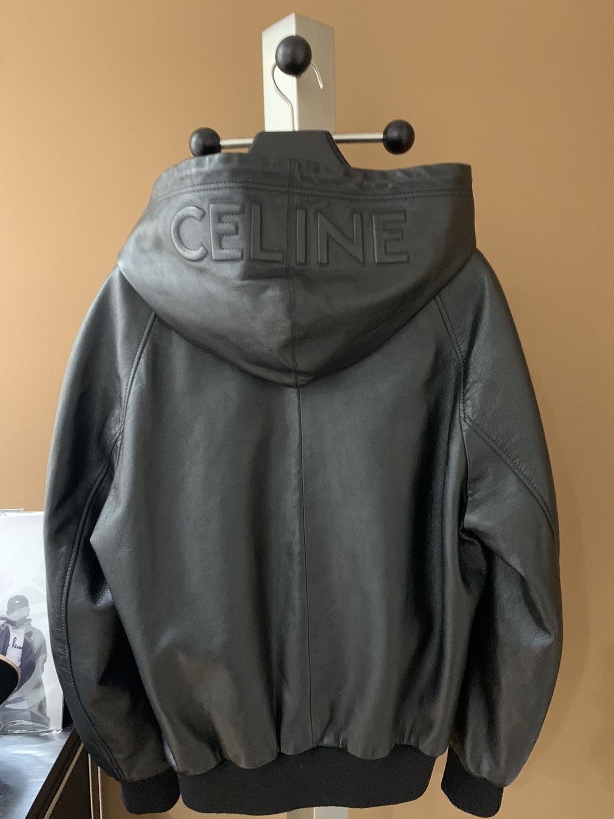 Celine Celine 2023SS Logo-embossed hodded lambskin jacket Size US S / EU 44-46 / 1 - 2 Thumbnail