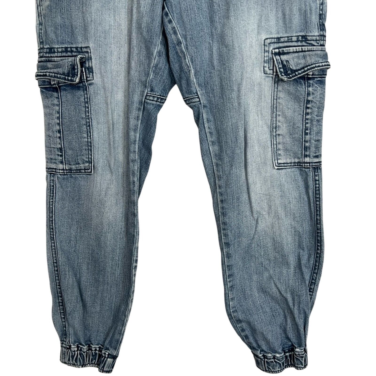 Empyre Empyre Men's Jeans Size 30 x 28 Denim Cargo Joggers Size US 30 / EU 46 - 3 Thumbnail
