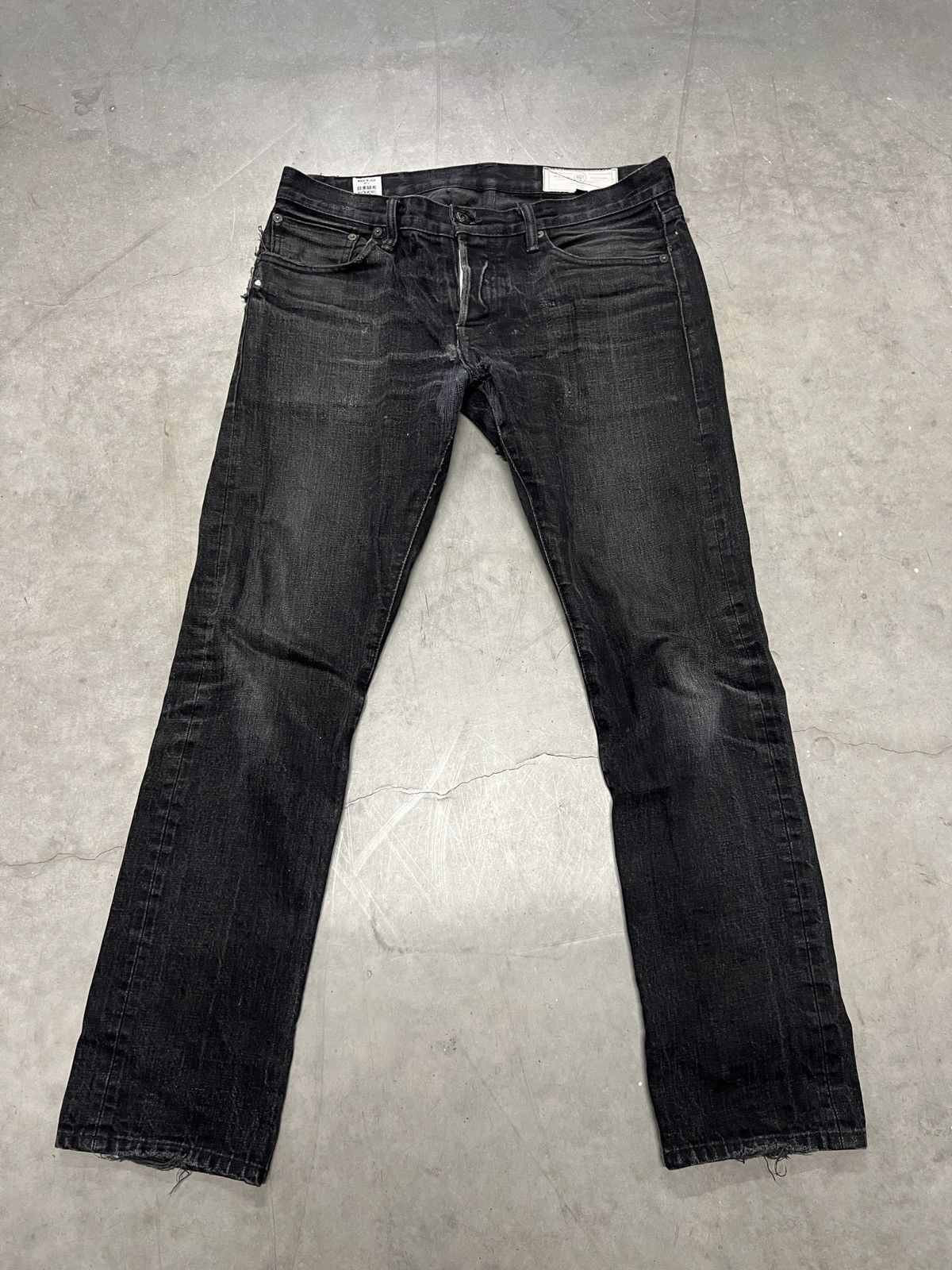 image of Vintage Rgt Distressed Denim in Black, Men's (Size 33)