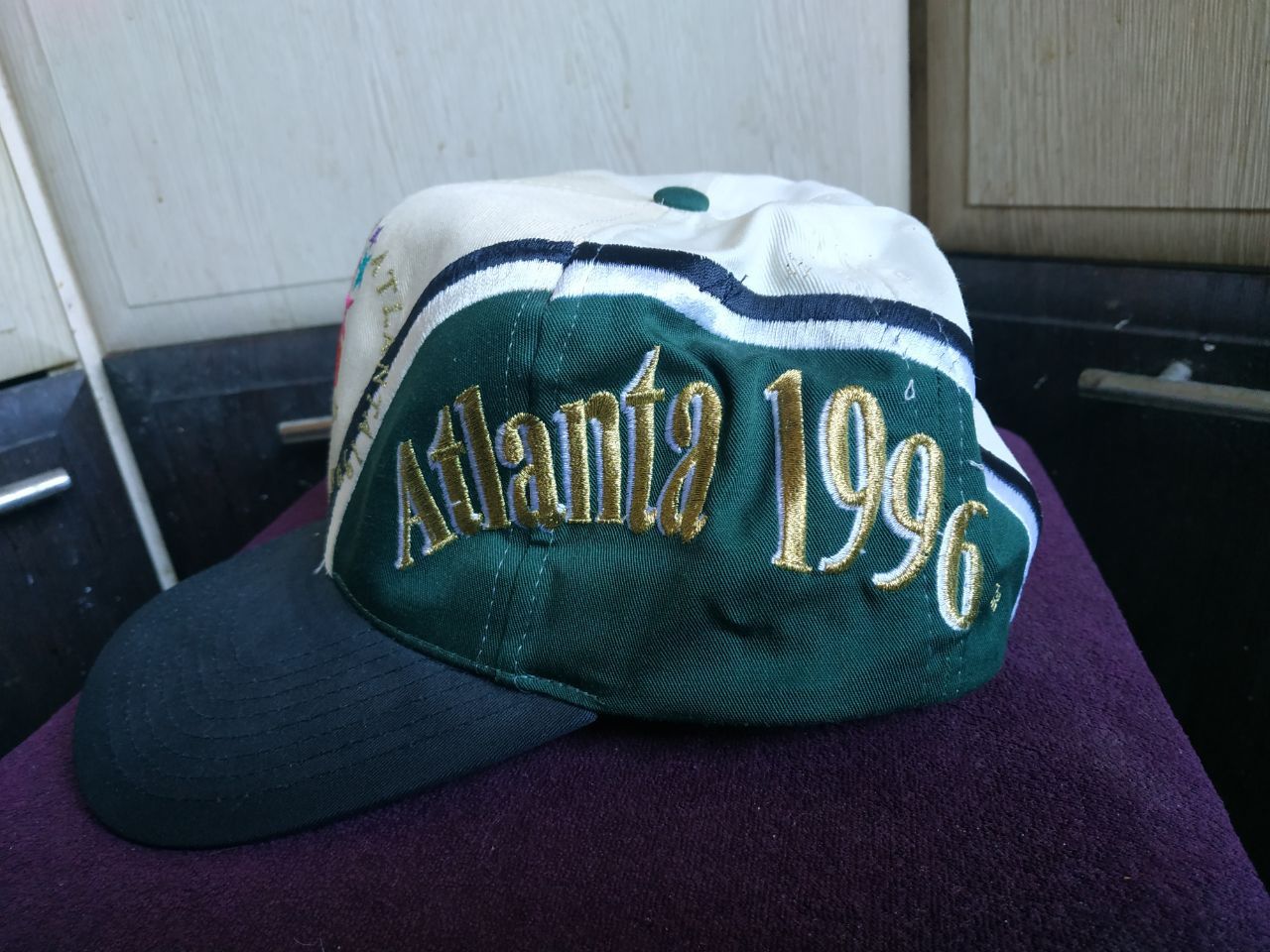 USA Olympics Vintage 1996 Atlanta Olympics Hat Eastport SnapbackPanasonic Size ONE SIZE - 4 Thumbnail