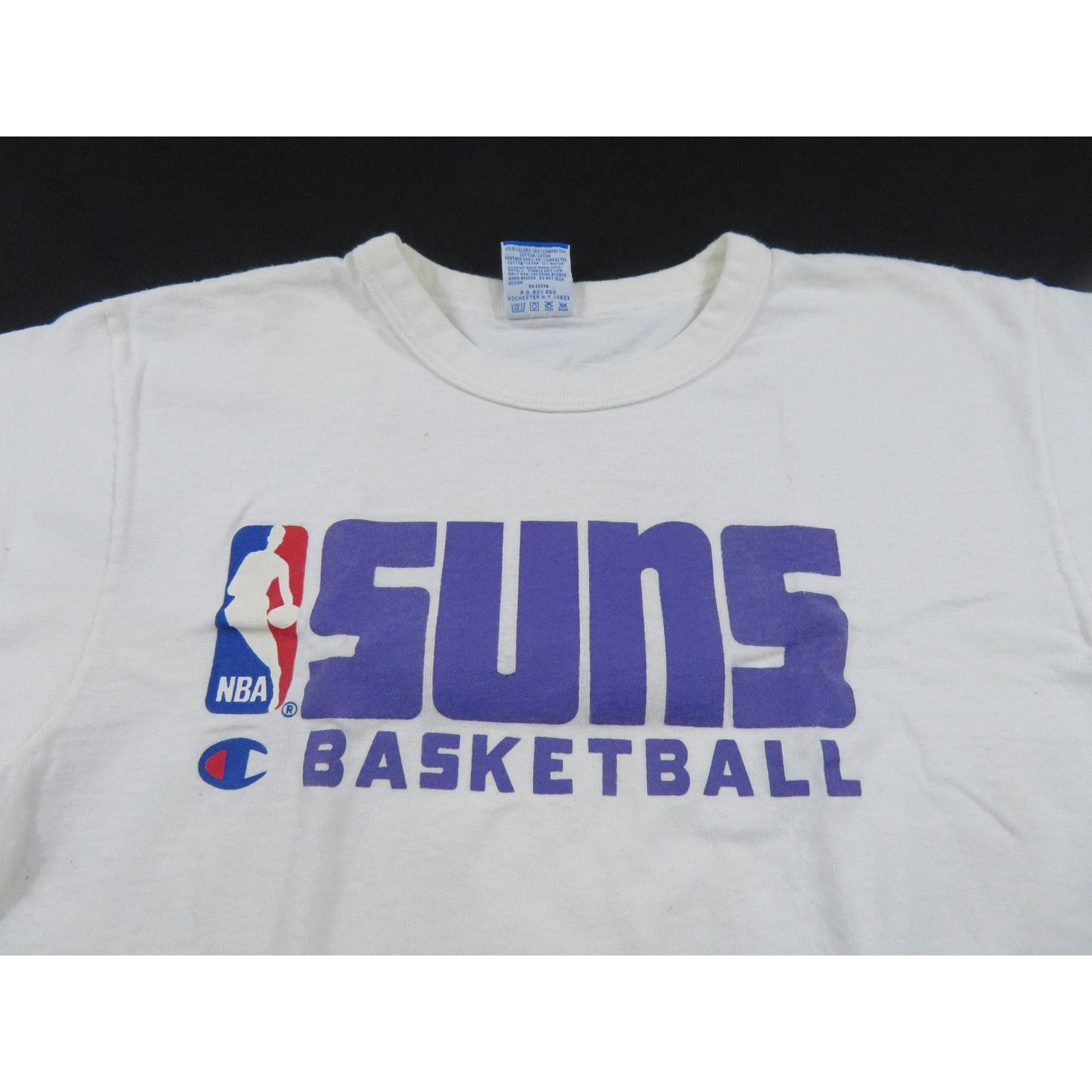 Champion Phoenix Suns Champion T-shirt, White Purple, Sz M 1990s Size US M / EU 48-50 / 2 - 2 Thumbnail