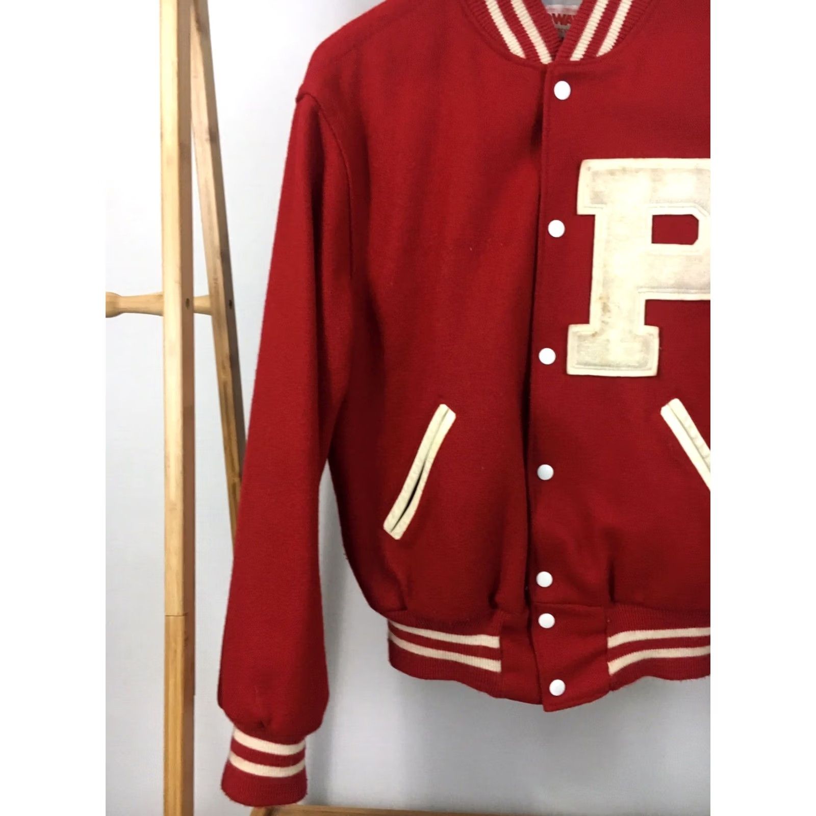 Holloway VINTAGE Holloway Walter Hines Page High School Varsity Jacket M Red White Mens Size US M / EU 48-50 / 2 - 6 Thumbnail