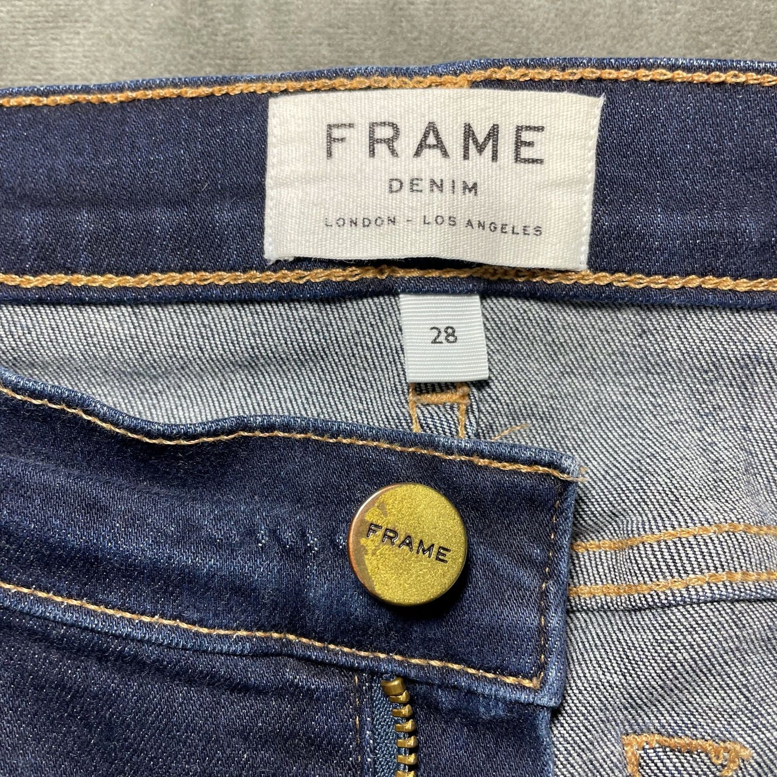 Frame FRAME Le High Straight Raw Stagger Jeans "Cabana" - Size 28 Size 29" - 5 Thumbnail