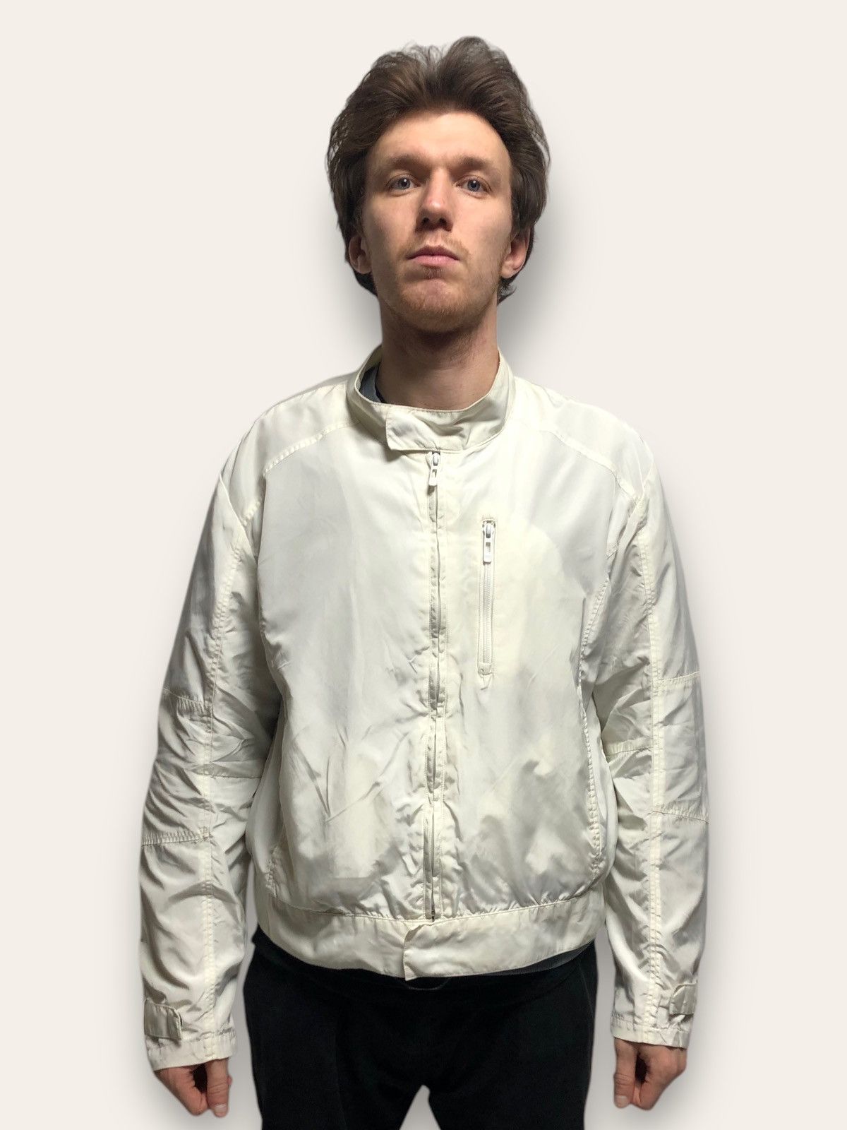 G-Star Vintage G STAR Lightweight White Windbreaker Jacket Y2K Size US L / EU 52-54 / 3 - 1 Thumbnail