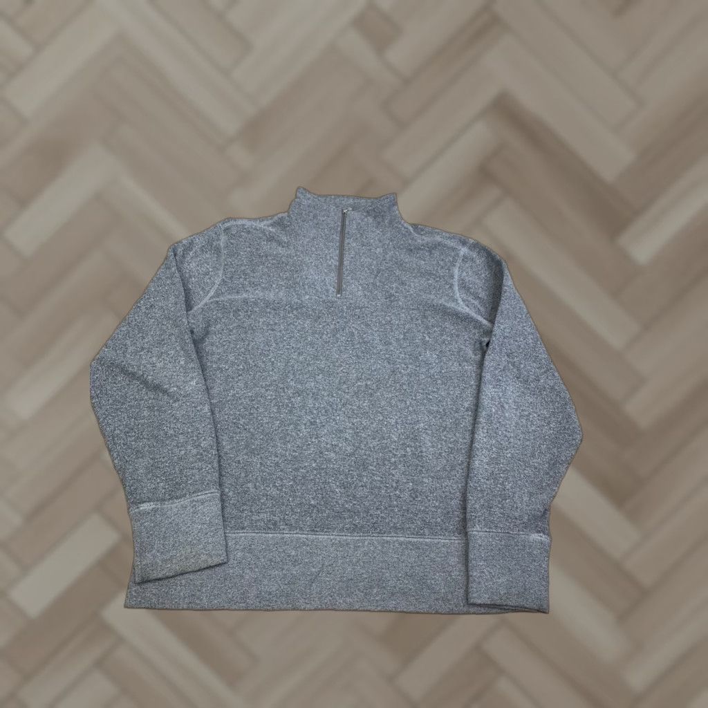 Banana Republic Banana Republic Men Sweater Pullover 1/4 Zip Mock Neck Char Gray M Regular Size US M / EU 48-50 / 2 - 1 Thumbnail