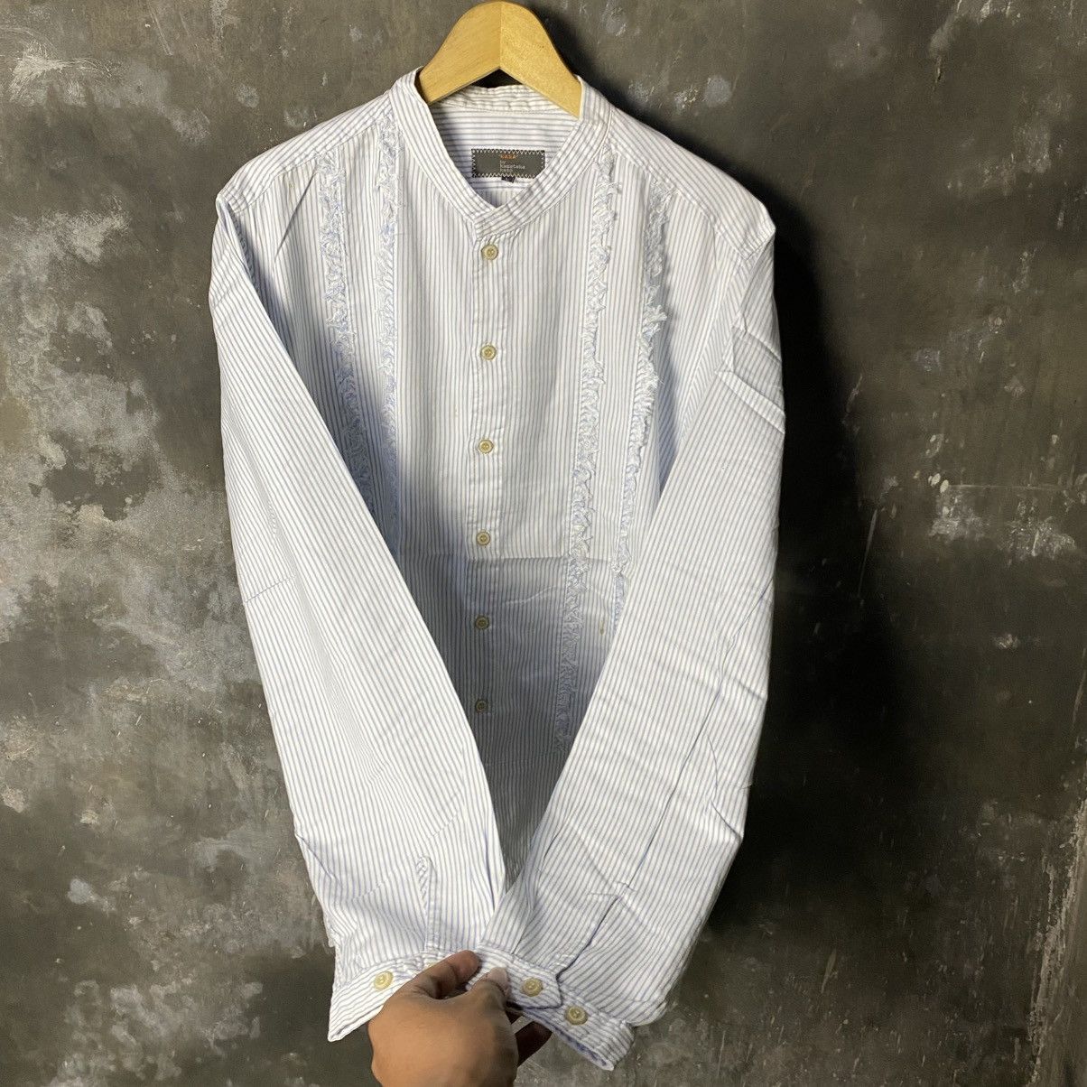 Designer × Japanese Brand × KATO Vintage kazutaka kato changi stripped shirt Size US L / EU 52-54 / 3 - 4 Thumbnail