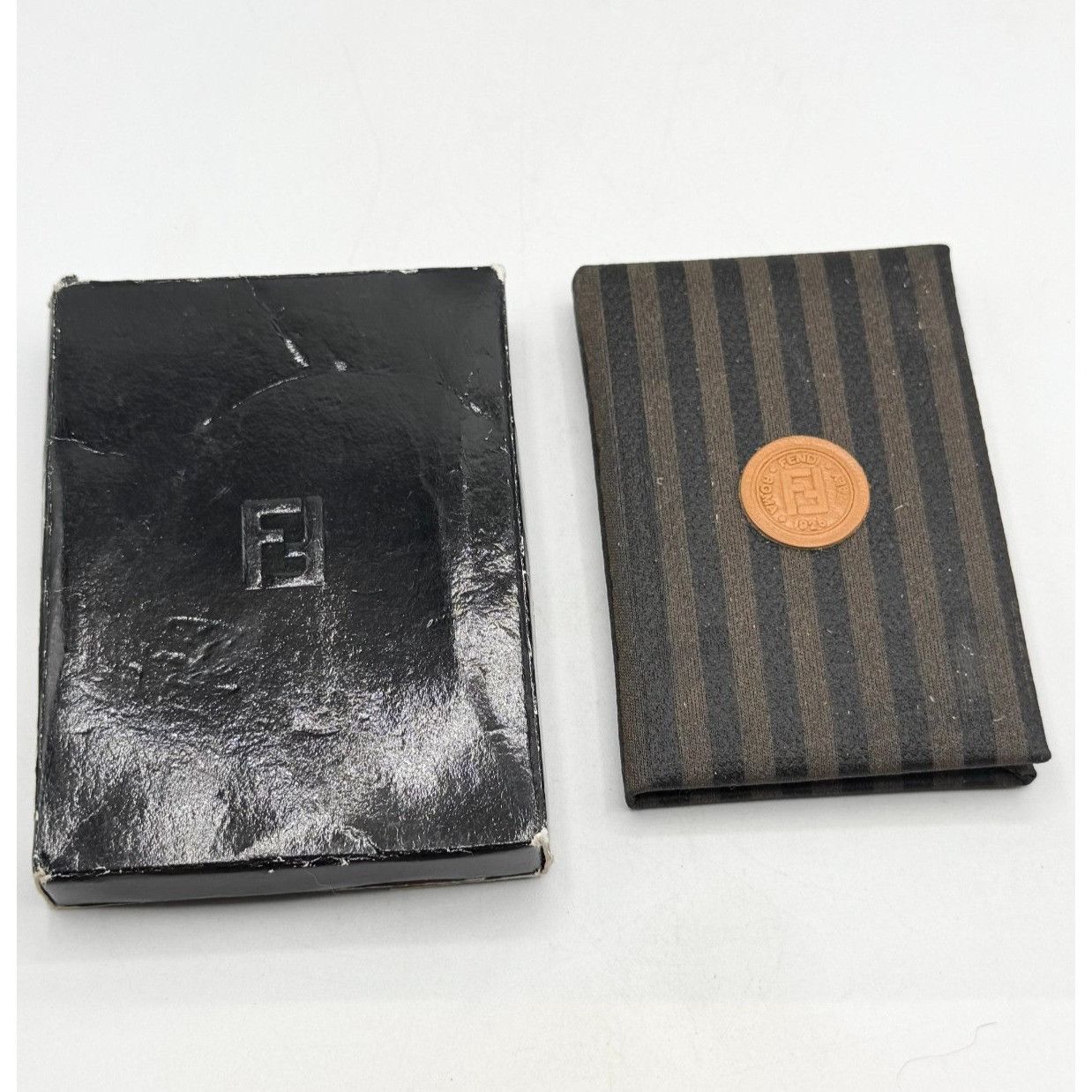 Fendi Vintage Fendi Leather Pequin stripe Address Book in Box NWT Size ONE SIZE - 1 Thumbnail