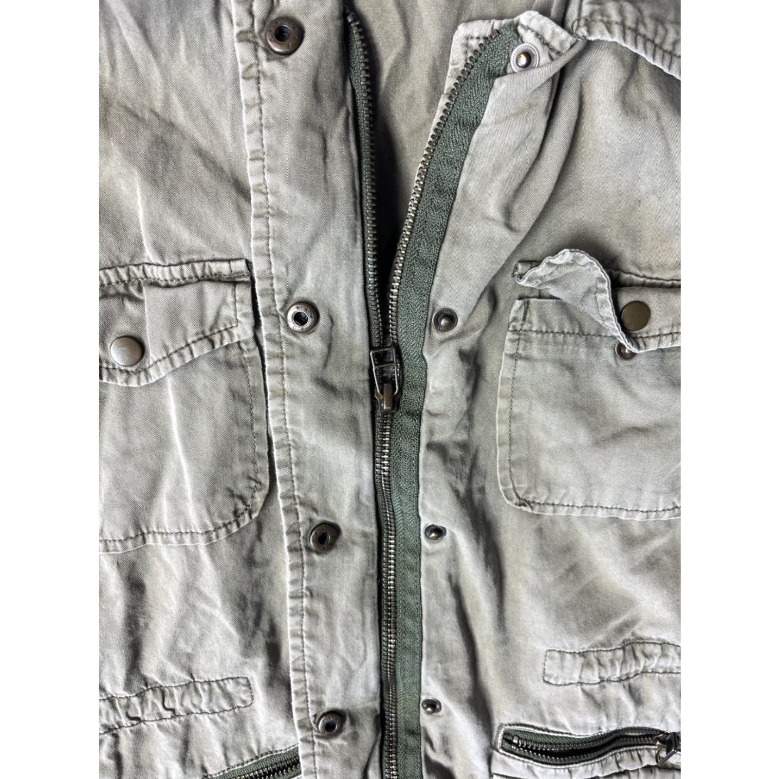 Vintage Lily Aldridge Velvet Military Jacket Green M Womens Cotton Velvet by Graham & Spencer Jacket Size M / US 6-8 / IT 42-44 - 6 Thumbnail