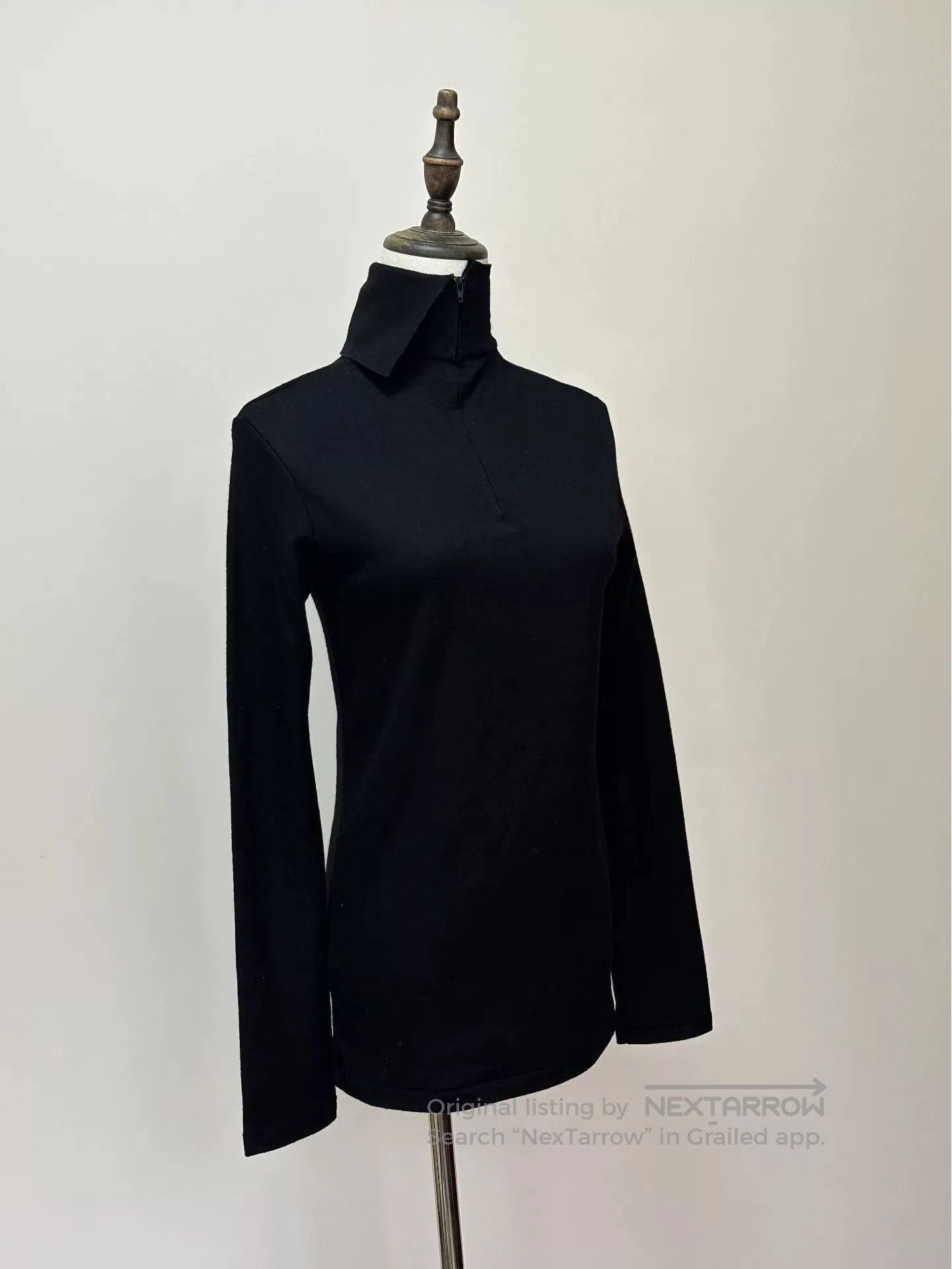 Yohji Yamamoto Yohji Yamamoto Black Wool Irregular Collar Top. Size M / US 6-8 / IT 42-44 - 4 Thumbnail