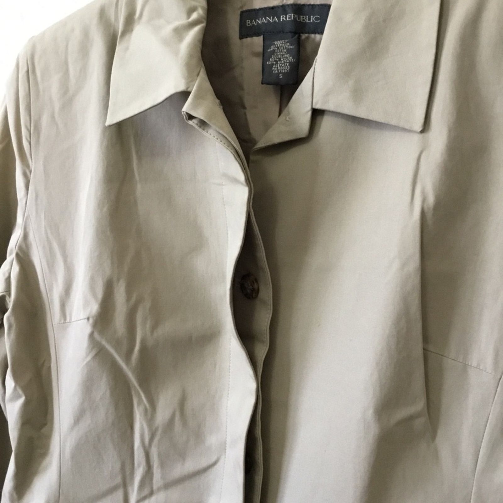 Banana Republic Banana Republic Beige Trend Coat Size S / US 4 / IT 40 - 8 Thumbnail
