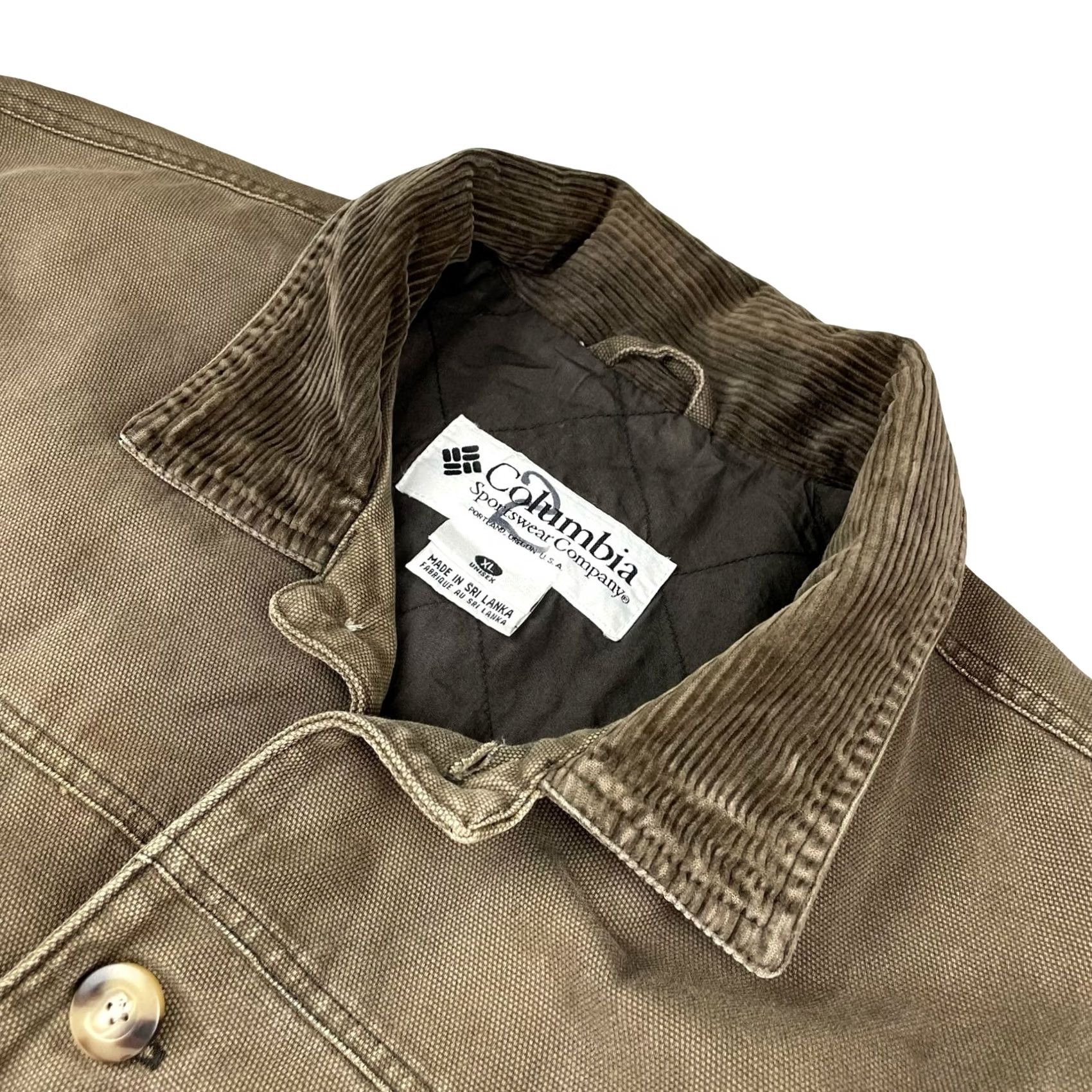 Vintage VINTAGE Columbia Men’s Jacket Chore Barn Coat 100% Cotton Canvas XL Brown Button Overcoat Winter Fall Spring Mens Size US XL / EU 56 / 4 - 2 Thumbnail