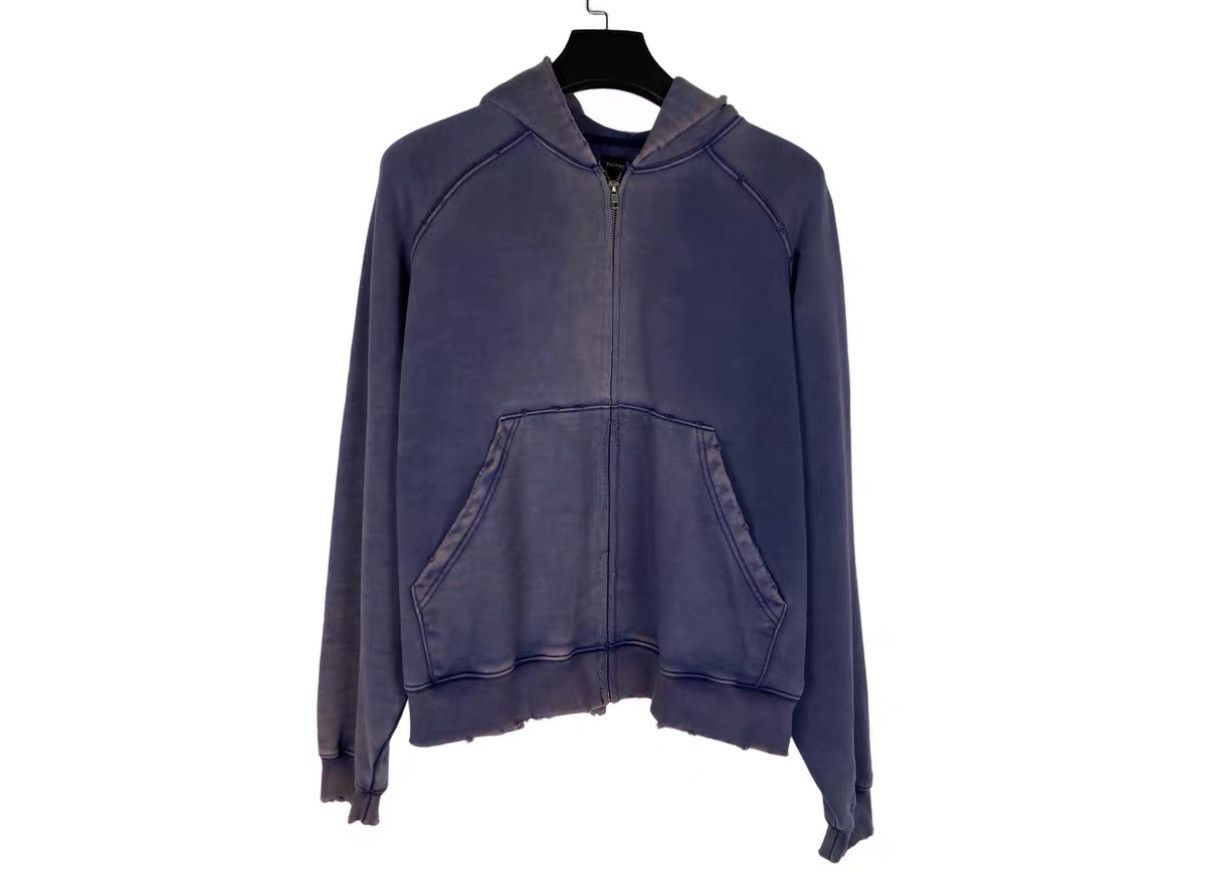 FAR FROM WHAT Far Archive Vintage Washed Taro Purple Zip-Up Hoodie J31 Size US XS / EU 42 / 0 - 1 Thumbnail