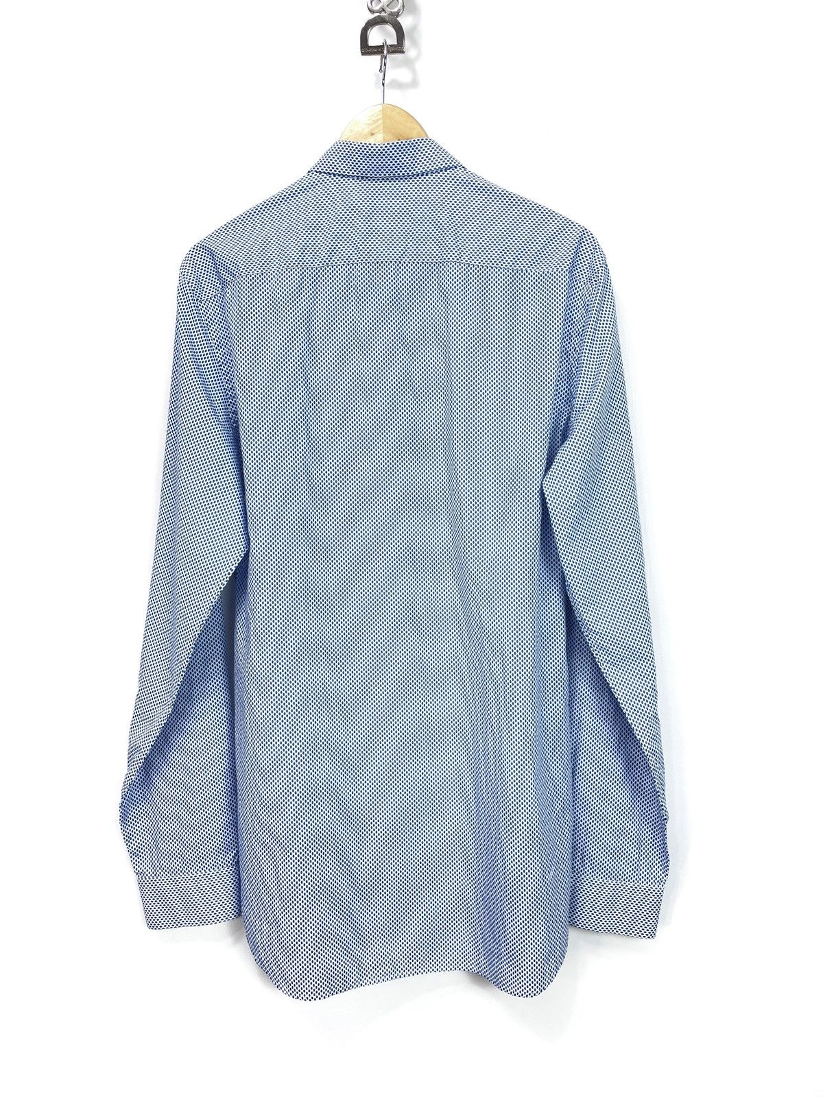 Prada PRADA Milano Micro Dot Cotton Shirt - Size L/XL Size US XL / EU 56 / 4 - 12 Thumbnail