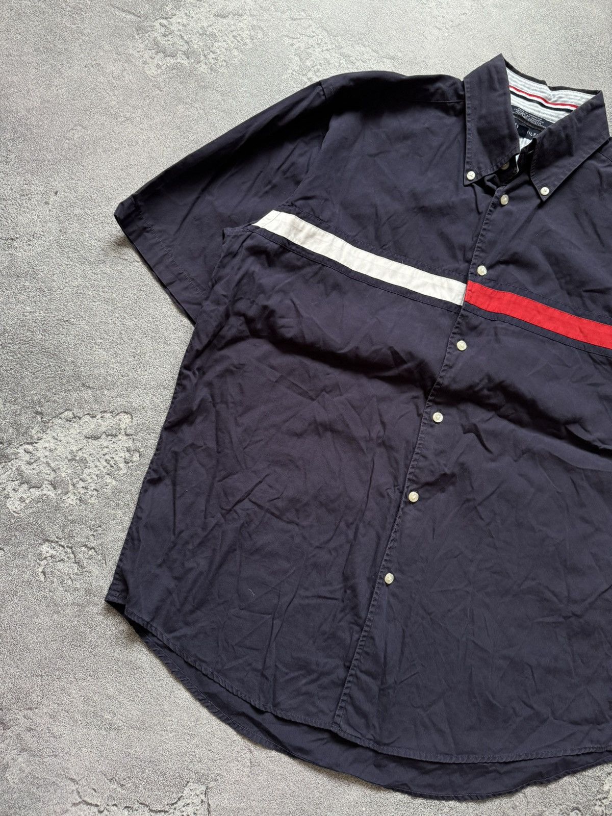 Tommy Hilfiger × Vintage Tommy Hilfiger M vintage big logo shirt button up polo tee Size US M / EU 48-50 / 2 - 5 Thumbnail
