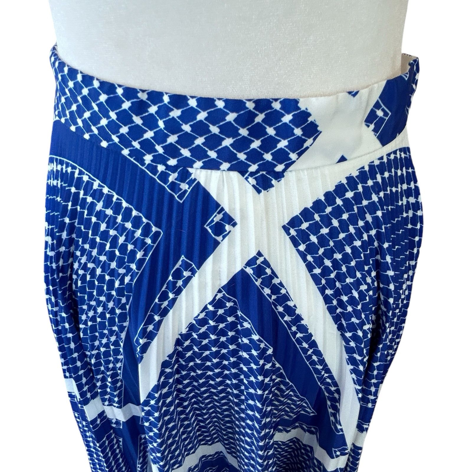 MSGM MSGM Pleated Skirt 42 8 US Blue White Plaid Avant Garde Twee Size 30" / US 8 / IT 44 - 10 Thumbnail