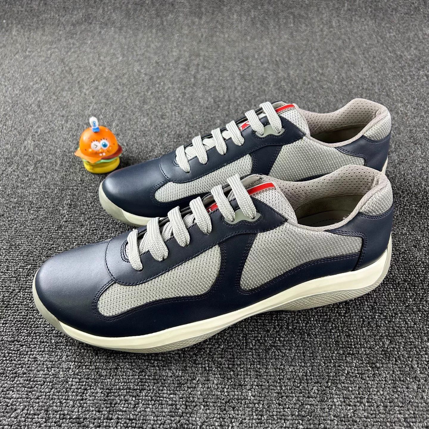 Prada Prada trendy casual sneakers blue gray colorblock Size US 10 / EU 43 - 1 Thumbnail