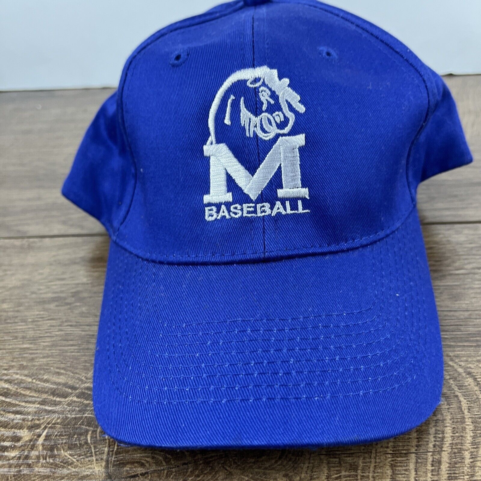 Other Mustangs Baseball Hat Blue Mustangs Hat Adjustable Blue Adul Size ONE SIZE - 5 Thumbnail