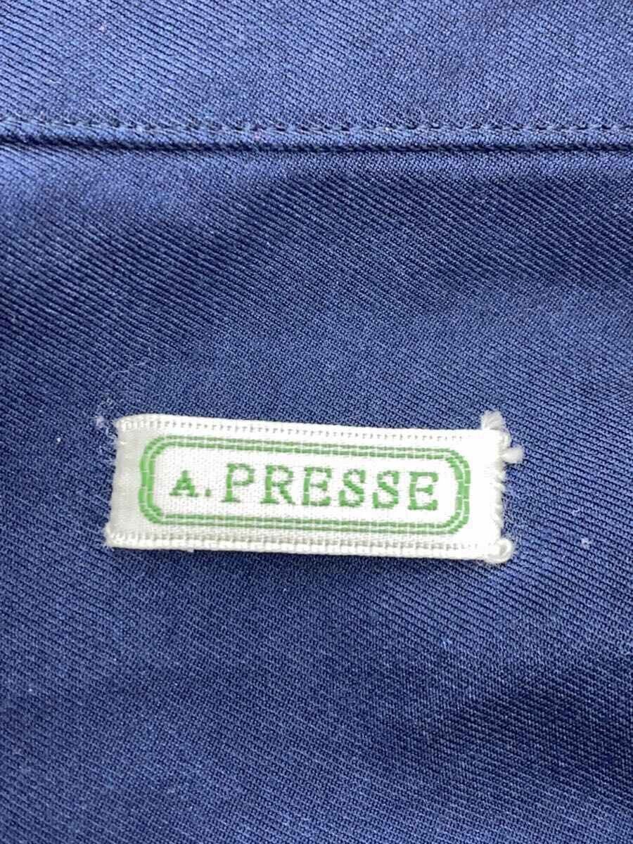 A.PRESSE Blue Silk Cotton Open Collar Shirt Size US L / EU 52-54 / 3 - 3 Thumbnail