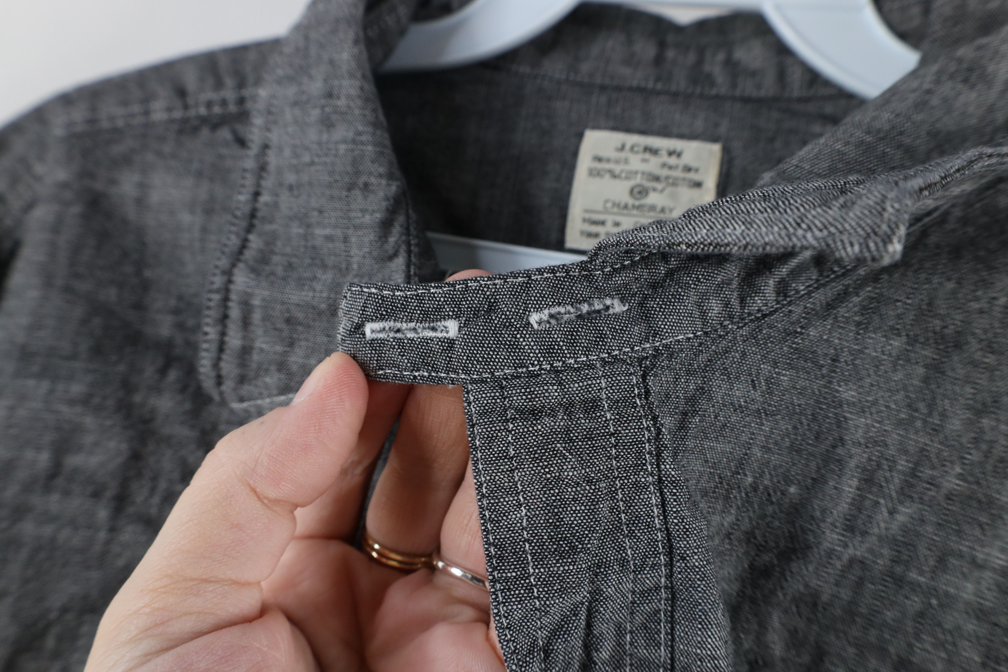 J.Crew × Vintage J Crew Collared Long Sleeve Button Shirt Gray Cotton Size US L / EU 52-54 / 3 - 5 Thumbnail